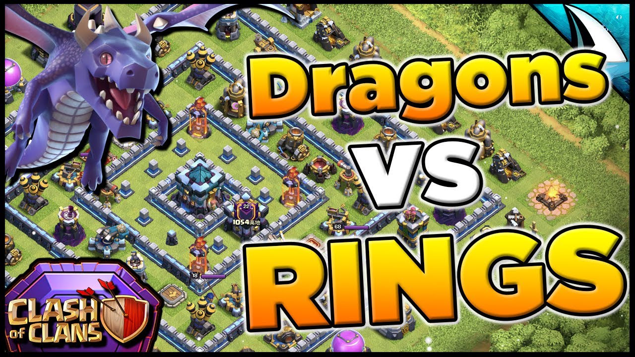 Triple Ring Bases with Dragons! Easiest way to do it at TH 13 | Clash of Clans