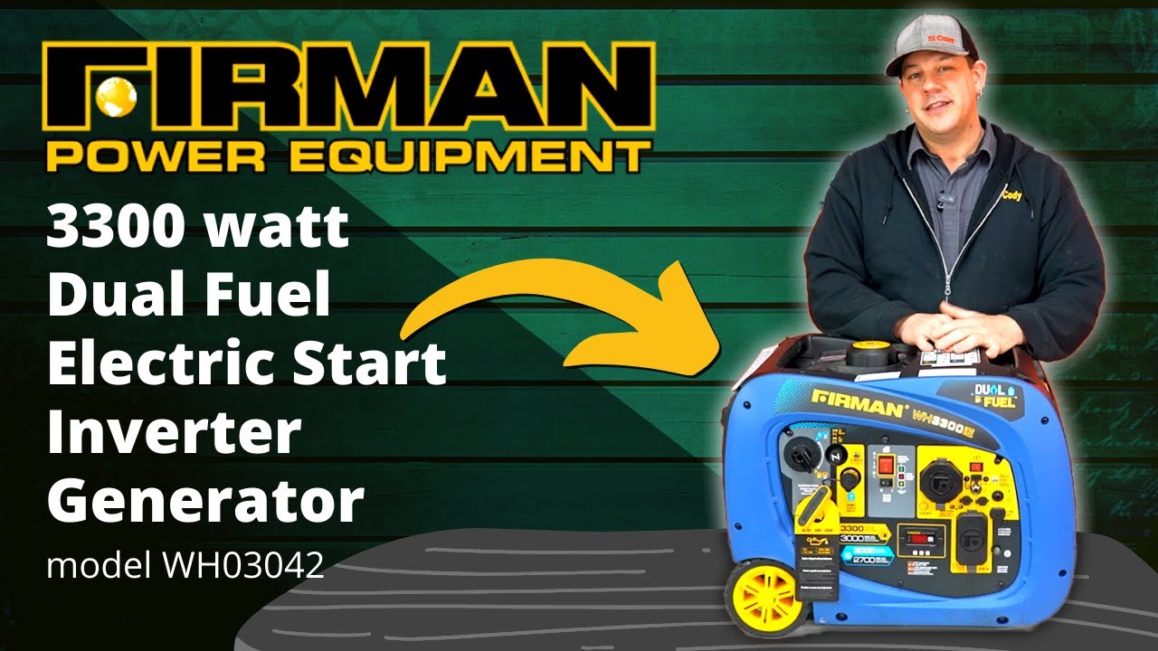 Firman WH03042 - 3300 Watt - Dual Fuel Inverter Generator
