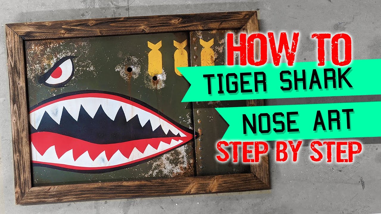 How To Make a WW2 P-40 Tiger Shark Nose Art  Panel || Step by Step