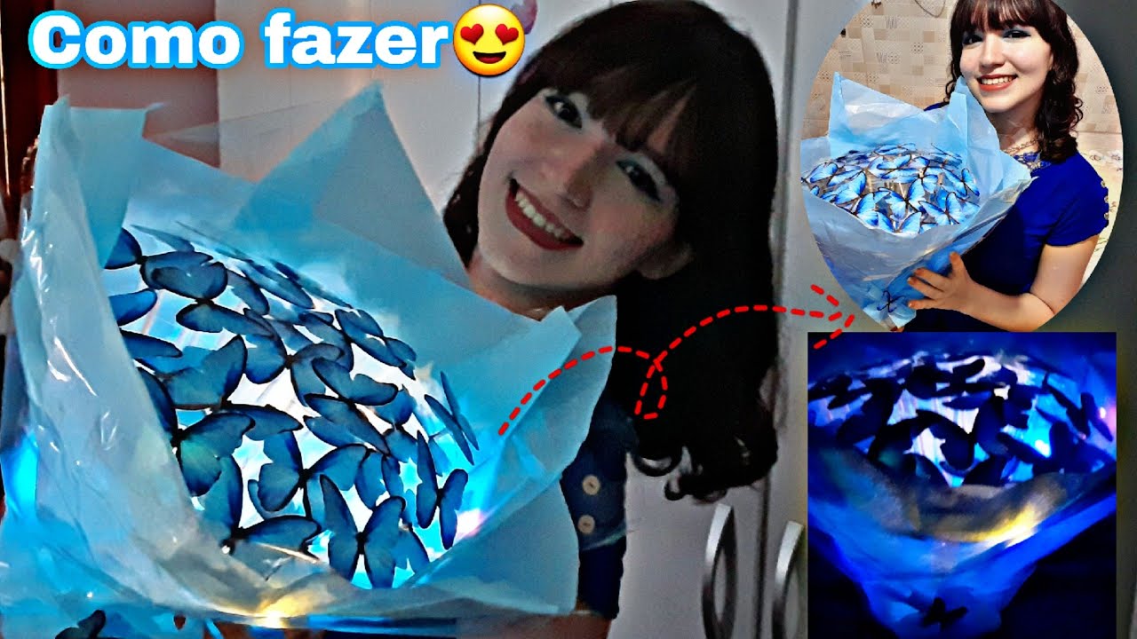 COMO FAZER BUQUÊ 💐 DE BORBOLETAS🦋 - Passo a passo. 😍