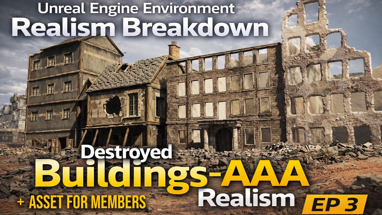 Unreal Engine Environment Realism Breakdown Destroyed Buildings | EP 3 