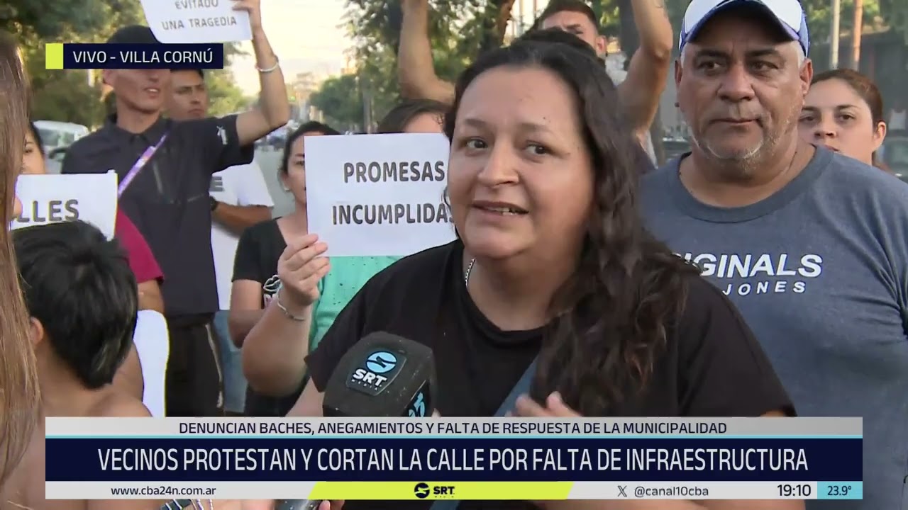 Villa Cornú: protestas por la falta de infraestructura