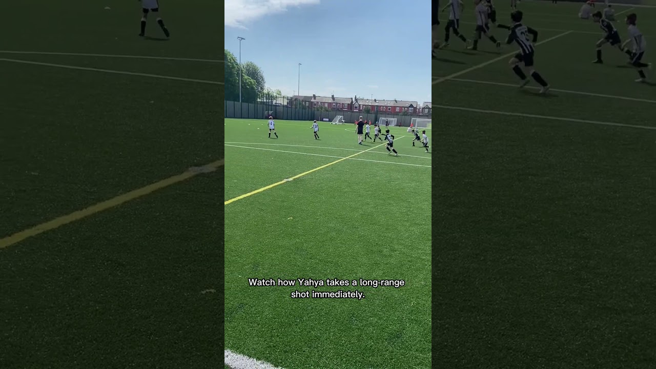 Yahya’s Quick Long-Range Strike | Youth Football Technique & Decision-Making 