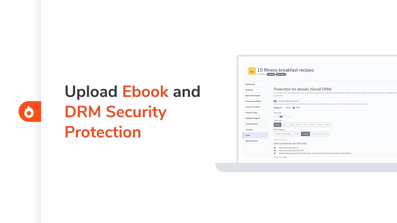 Upload Ebook and DRM Security Protection | Hotmart Help Center
