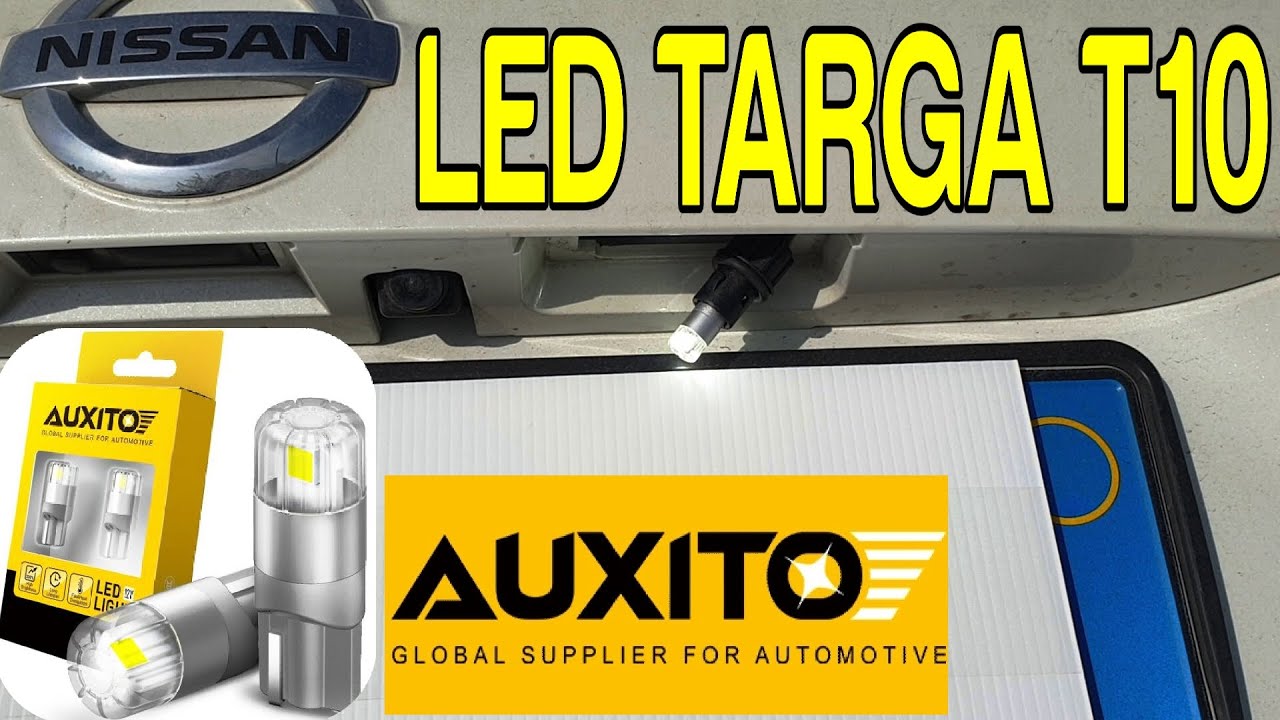 Sostituzione Lampadine Targa Con LED AUXITO T10 W5W Per Nissan Qashqai e Altre Autovetture
