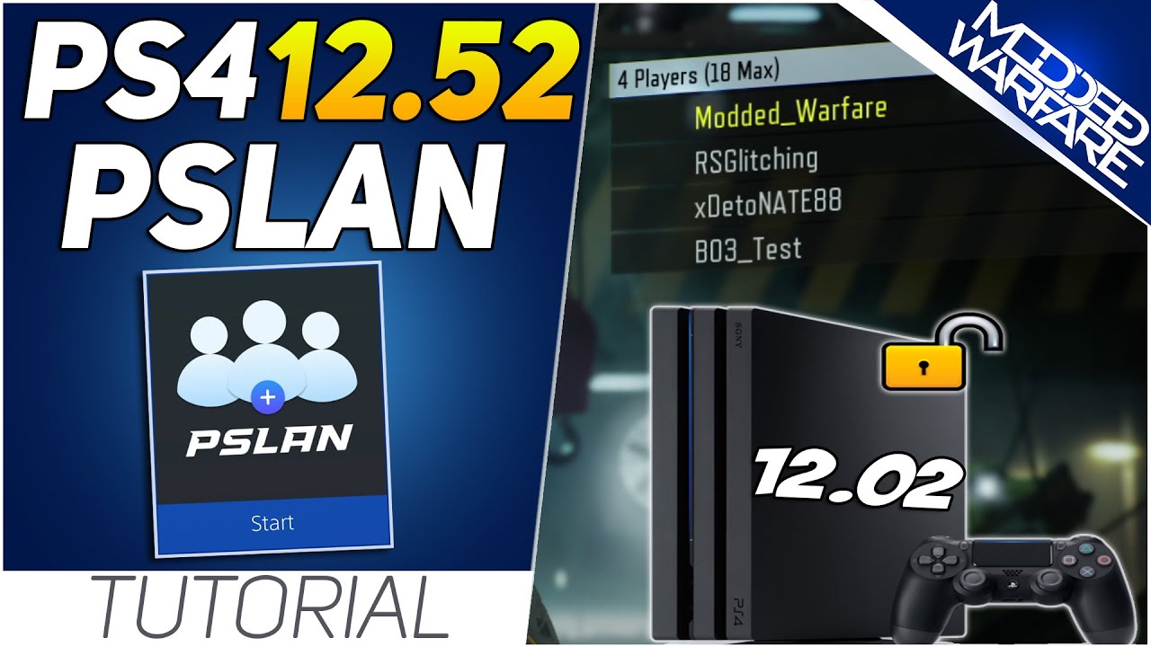 Использование PSLAN для игры онлайн на PS4 12.52 или ниже.