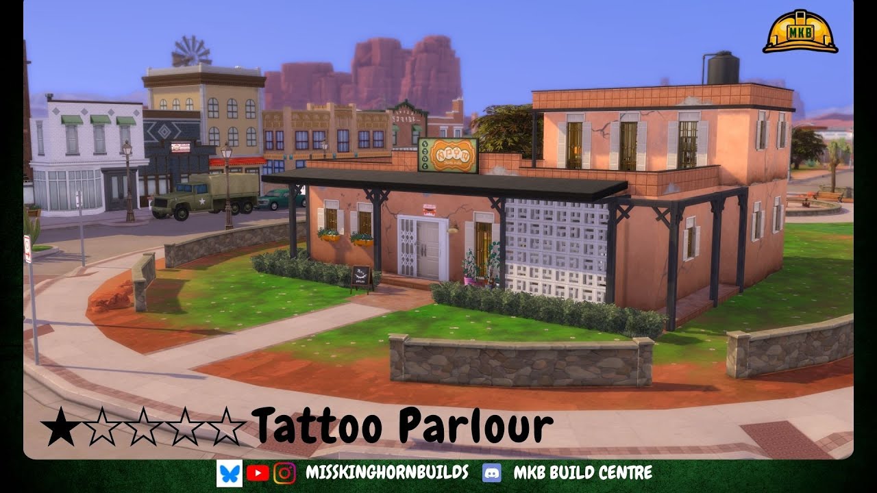 1 Star Tattoo Parlour | The Sims 4 | Speed Build | No CC