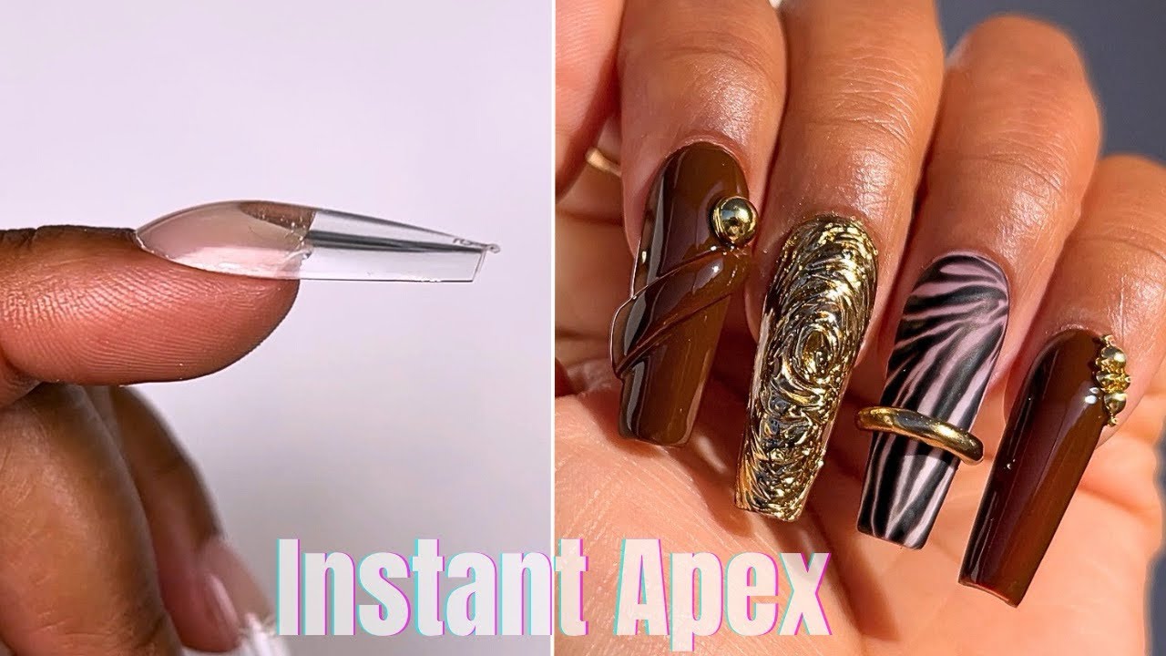 Trying TIPEX instant Apex acrylic tips | Tutorial | Chrome nails✨