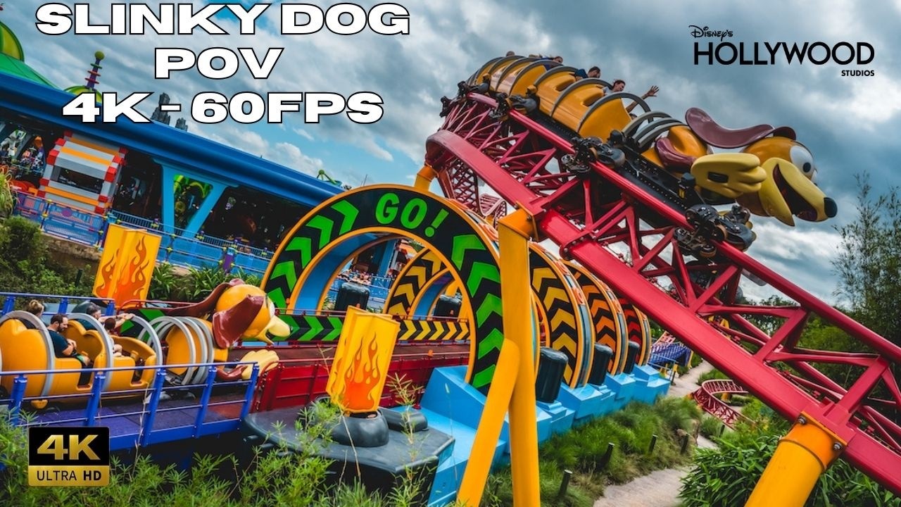 Slinky Dog Dash Coaster Ride POV Experience in 4K @60FPS | Disney's Hollywood Studios 🎢😱