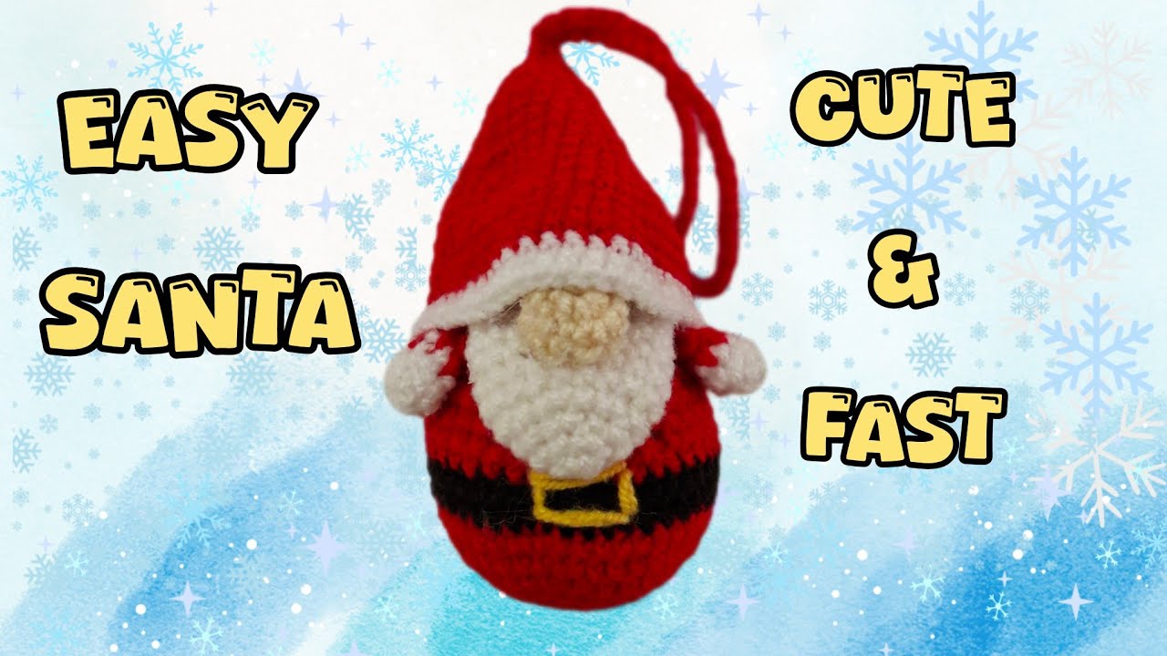 Cute Mini Santa Claus Crochet Tutorial | Fast & Easy Christmas Amigurumi