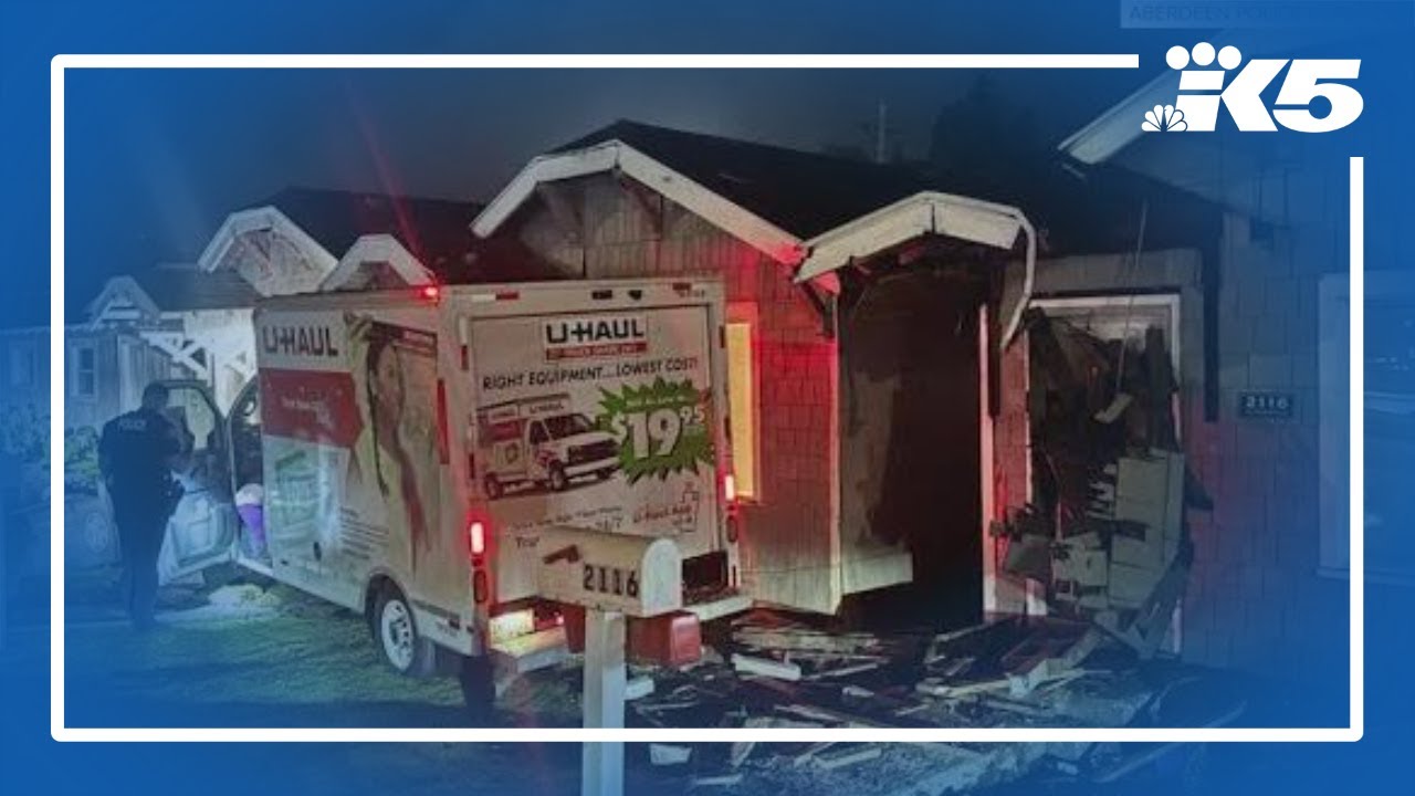 Driver arrested for DUI after U-Haul crashes into Aberdeen house