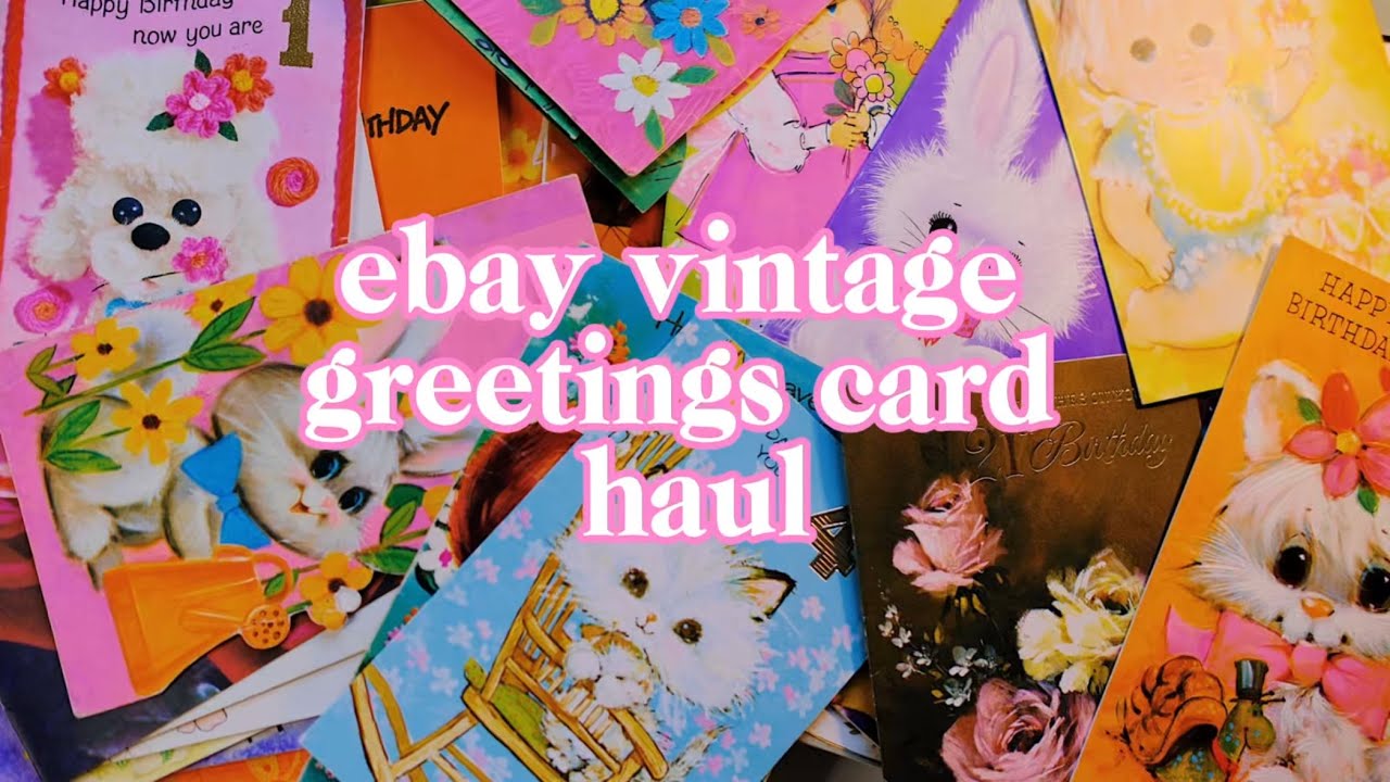 Vintage graphic design - retro greeting cards eBay haul - 1950s-1970’s ✿