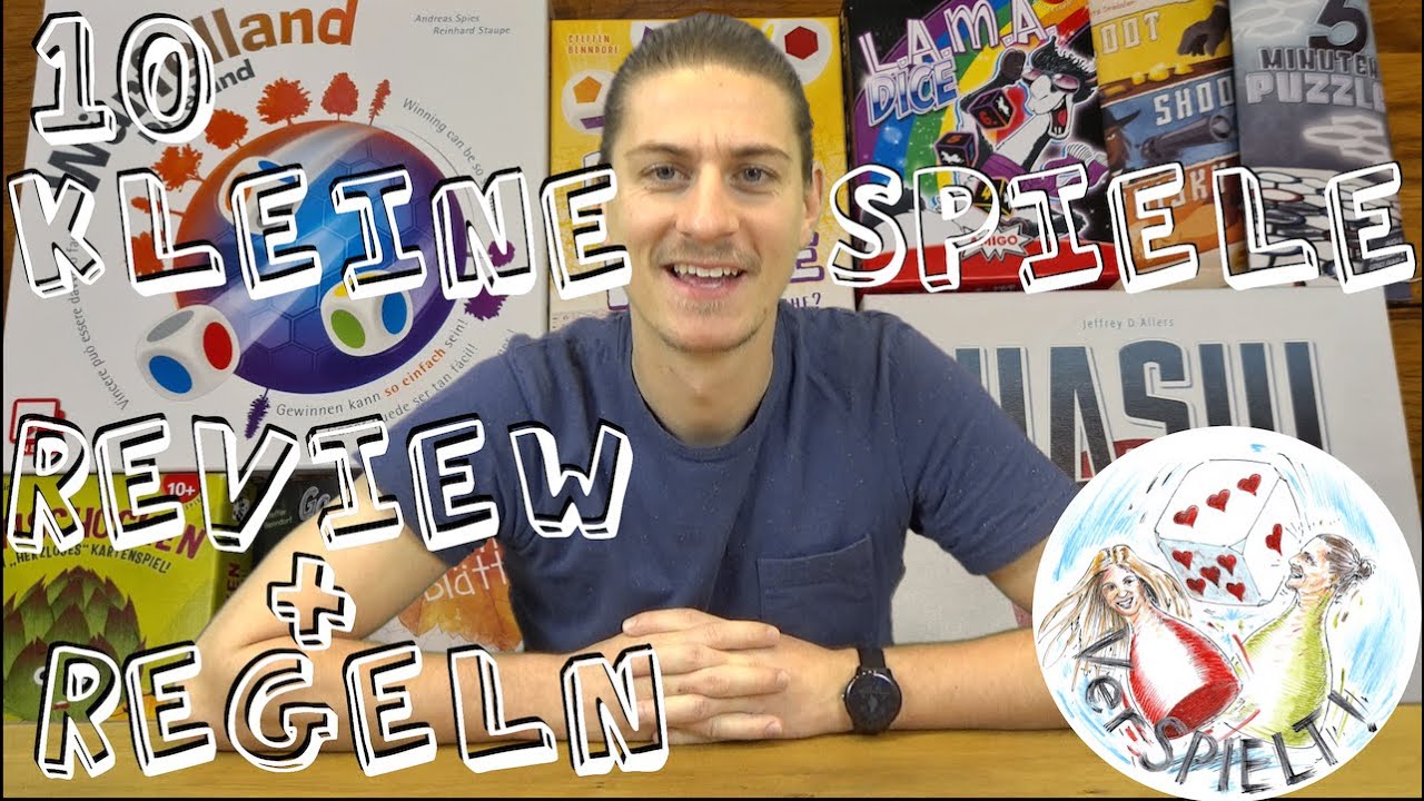 10 kleine Spiele, Review +Regeln, Hashi, Würfelland Europa, Plapparagei, Artischocken, Lama Dice etc