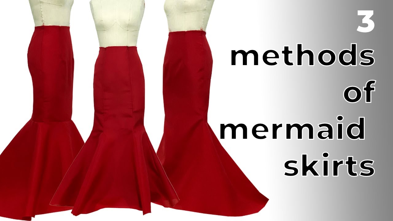 3 WAYS HOW TO CREATE A MERMAID SKIRT | MERMAID SKIRT PATTERNMAKING (SILENT MODE)| LA MODÉLISTE