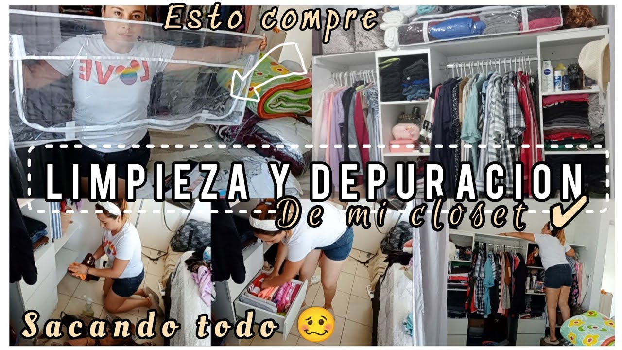 Limpieza y Depuración de mi closet|Sacando todo🥴Limpiando toda la tarde #limpieza #organization