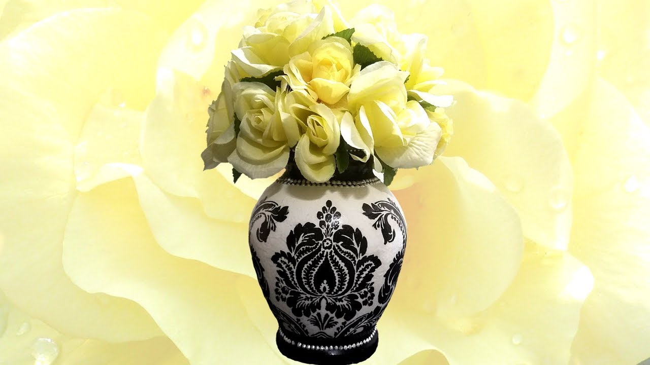 DIY Decoupage Vase With Liquid Pearls (HD) | DIY No Need To Cry