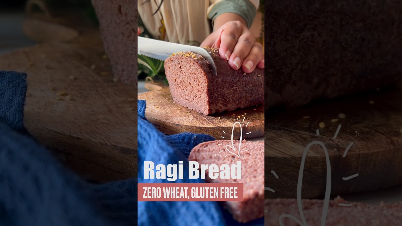 Zero Wheat, Ragi Bread. It&rsquo;s gluten free & super healthy. #veganrecipes  #millet #indianfood
