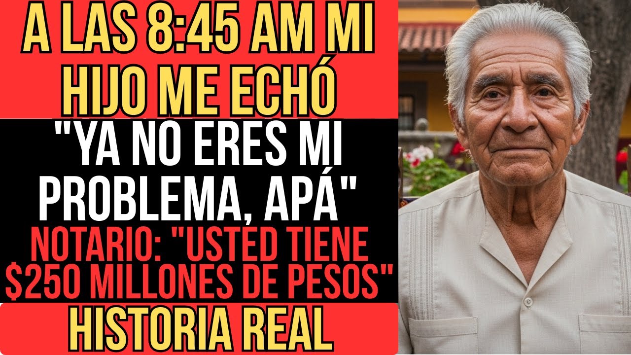 MI HIJO ME ECHÓ COMO BASURA... NO SABÍA QUE TENÍA $250 MILLONES PARA DESHEREDARLO...