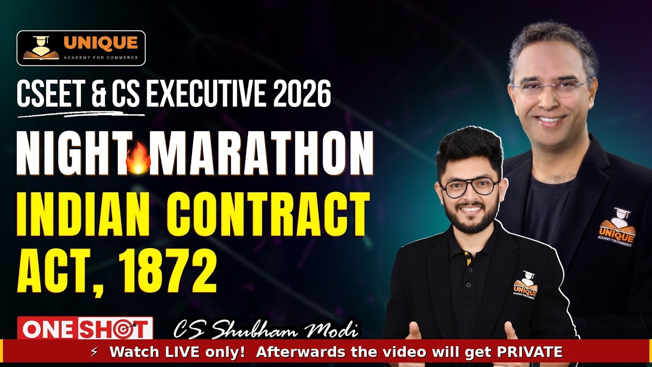 FULL INDIAN CONTRACT ACT | ONE SHOT REVISION | JUNE 26 | CS SHUBHAM MODI