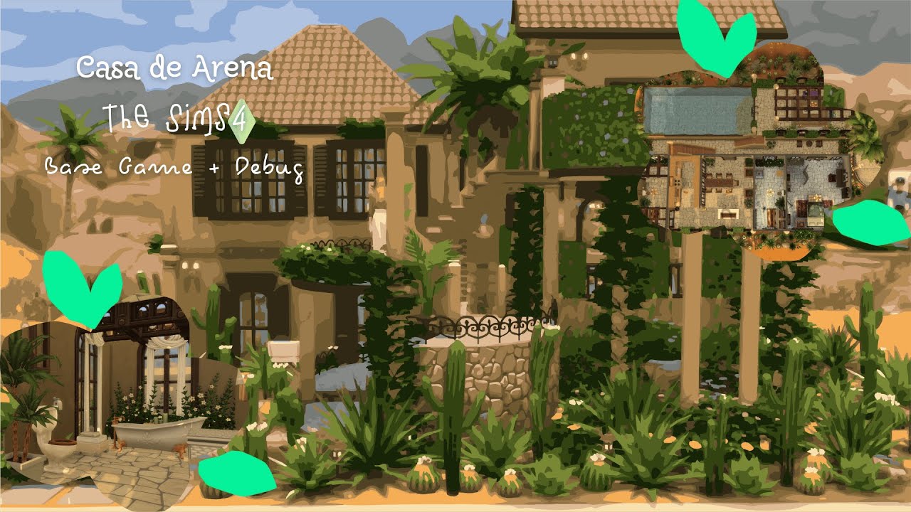 Build&Tour 🌵 Casa de Arena🌞BaseGame Only!! | The Sims4