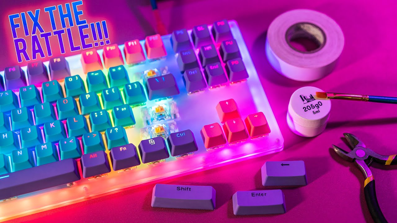 Womier👉Gamakay K87 | How to Lube, Clip & Tape Mod Mechanical Keyboard Stabilizers