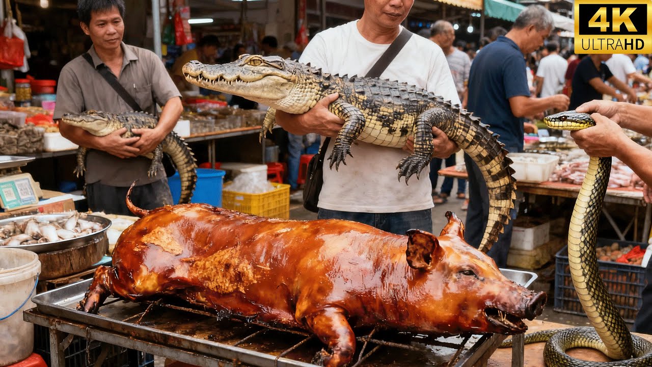 Exploring China&rsquo;s Wildest Markets: Crocodiles, Cobras, Roast Pig & More Street Food