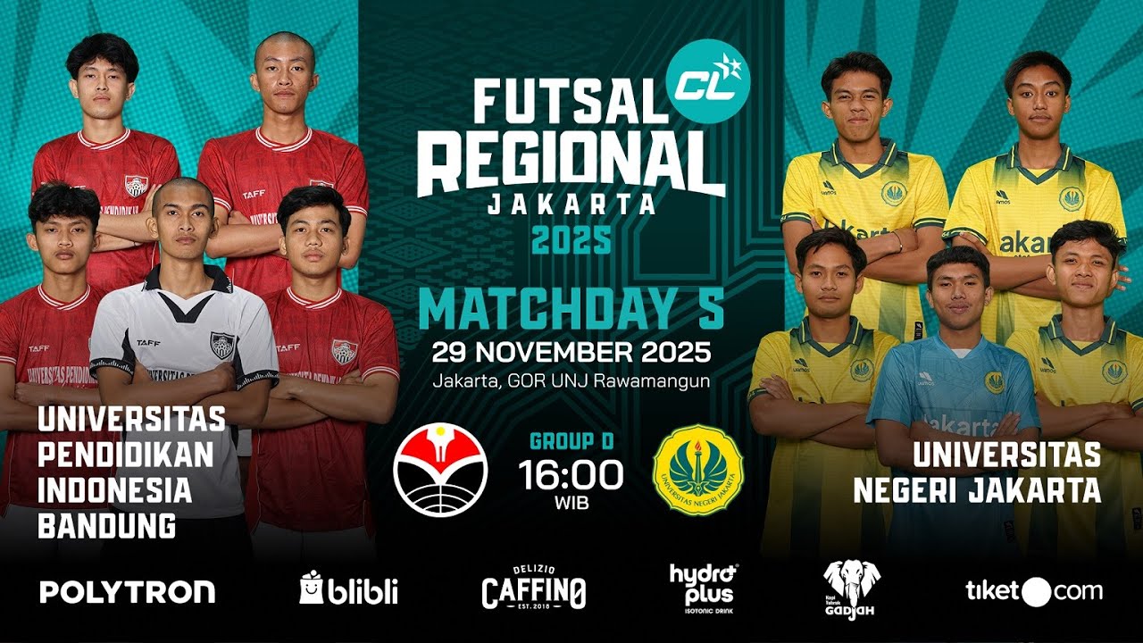 Univ Pendidikan Indonesia vs Univ Negeri Jakarta (Group D | Putra) - CL Futsal 2025 Regional Jakarta