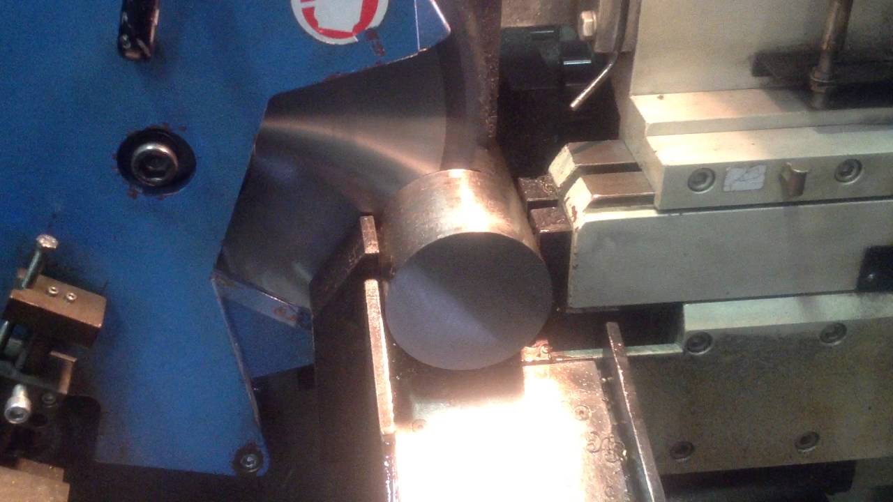Mega circular saw cutting stainless steel