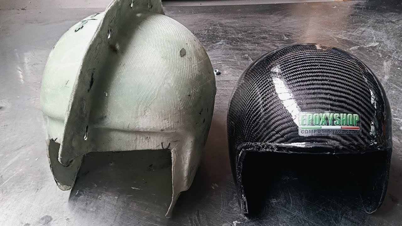 Stampo bivalve parte2, casco in fibra di carbonio