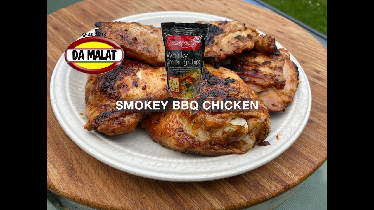 whiskey smoked BBQ chicken