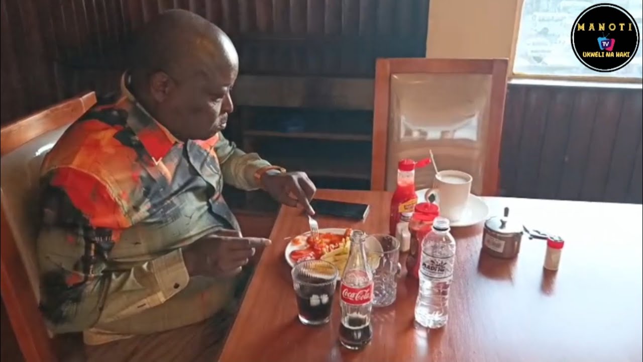 Meet MP Arama enjoying delicious Chips & Coca-Cola at his new Nakuru Railway Station restaurant