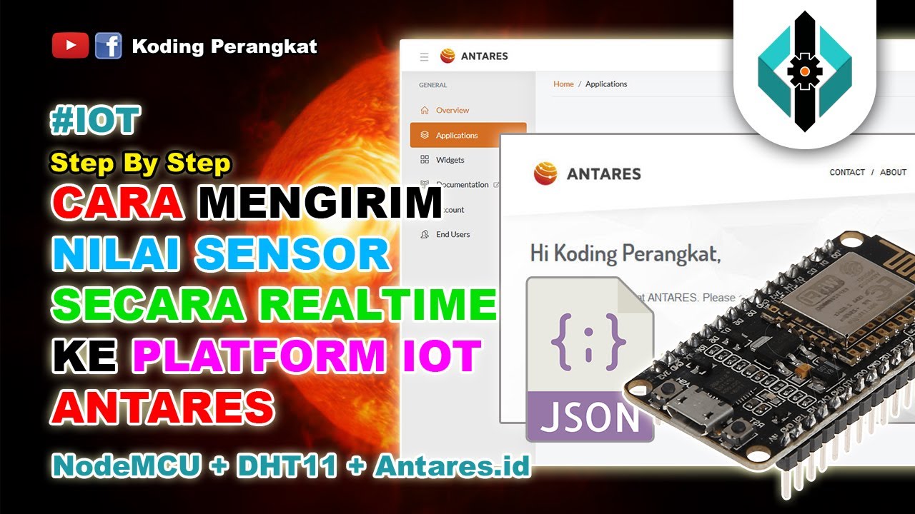Cara Mengirim Nilai Sensor ke Platform IOT Antares Secara Realtime Menggunakan Nodemcu dan DHT11
