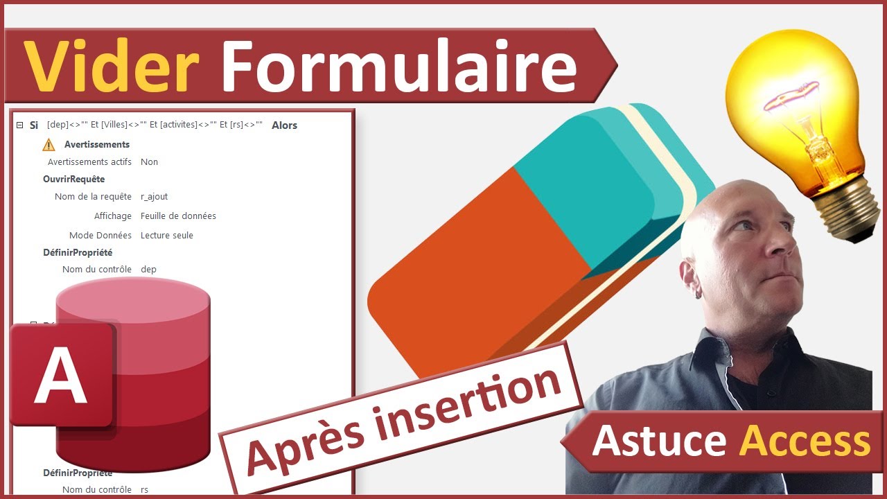 Vider un formulaire Access après insertion