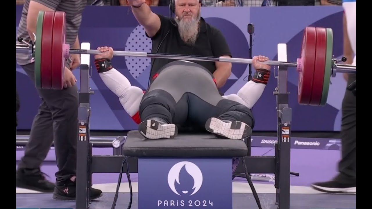 1cm ROM Bench Press - Paris 2024 Paralympic Games
