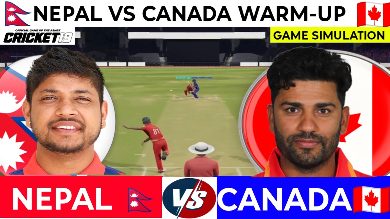 NEPAL vs CANADA | 7th World Cup Warm-up Match | Cricket 19 Simulation | Hindi Commentary