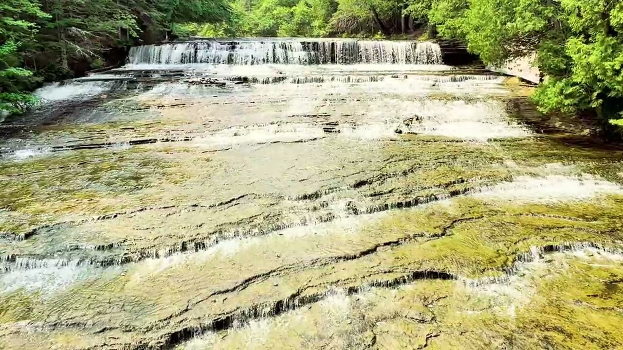 One Minute Relaxing Au Train Falls, Near Pictured Rocks National Lakeshore