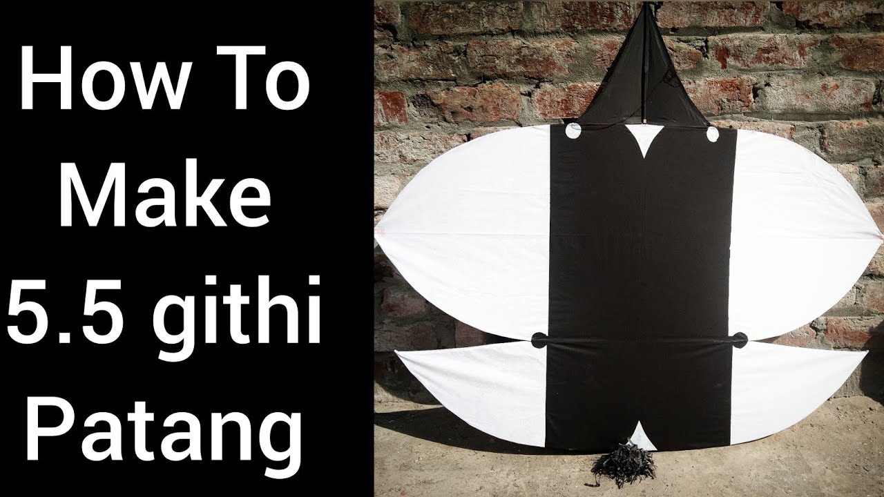 How To Make 5.5 githi patang beautiful design in Pakistan