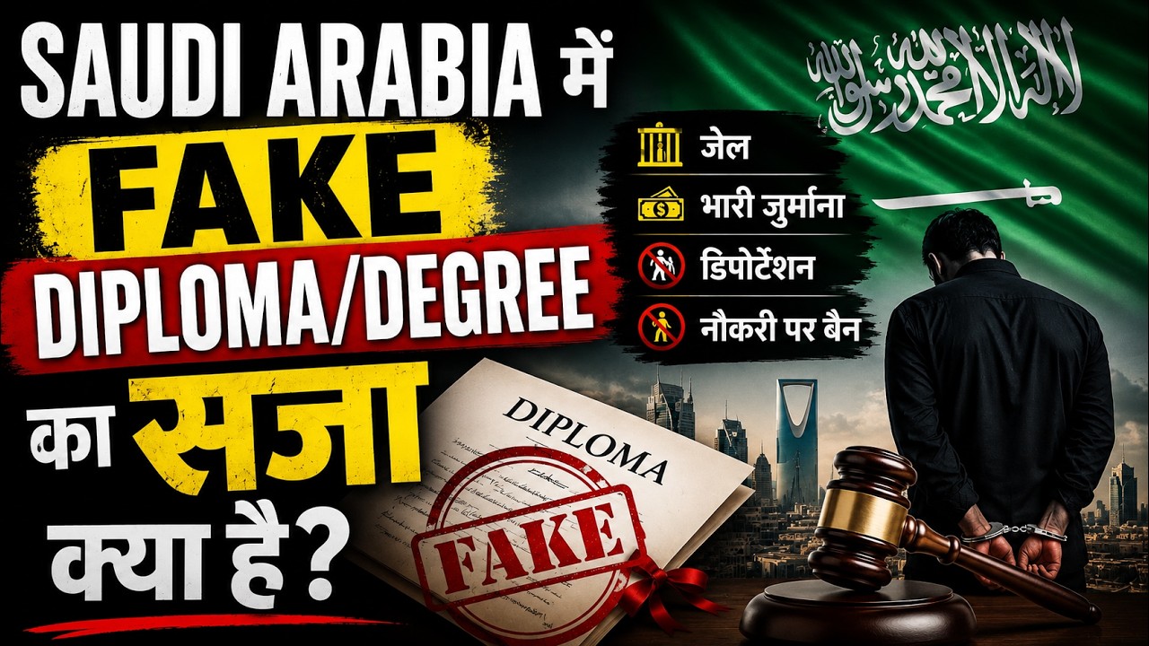Saudi Arabia में Fake Diploma/Degree का सज़ा क्या है?
