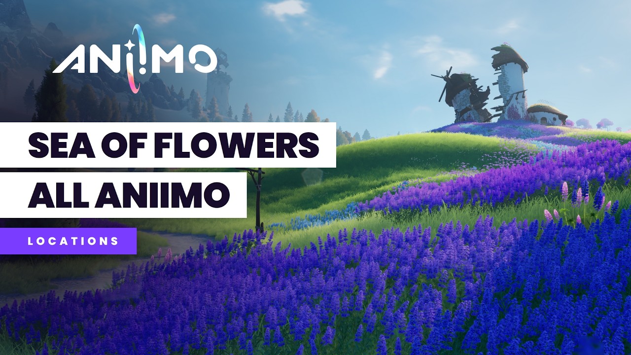 Aniimo Sea of Flowers All Aniimo Locations (100%)