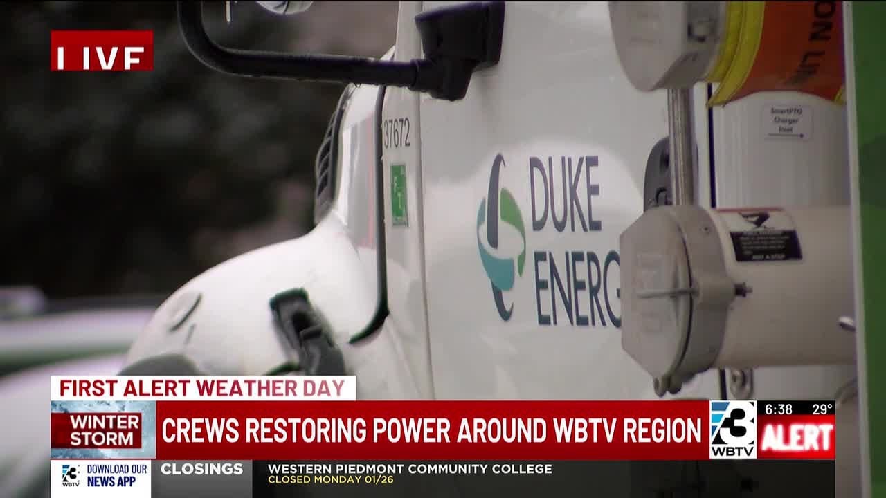 Duke Energy restoring power around Charlotte region