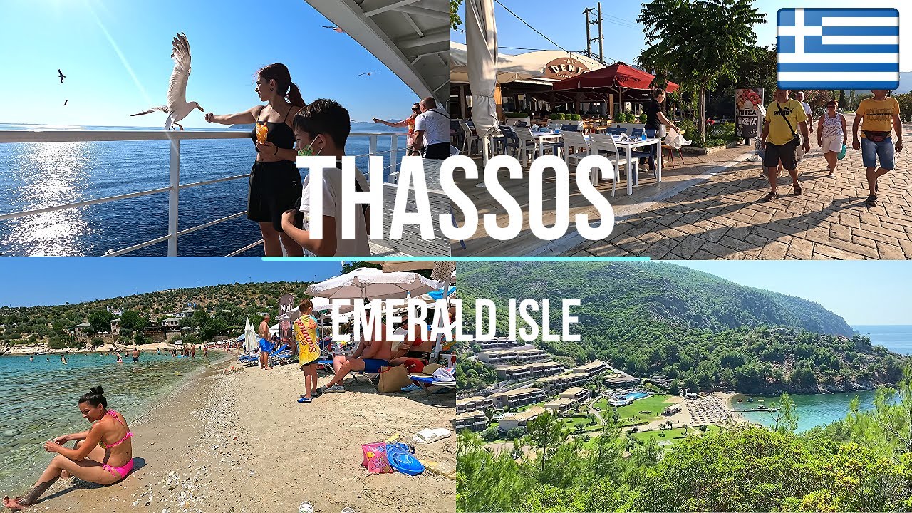 Thassos - Emerald Island in Greece ⛱  Best Beach walk, Ferry, Keramoti 2024