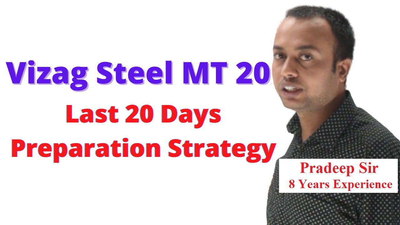 Vizag Steel Preparation Plant MT Strategy- How to Crack Vizag Steel MT Exam 2020, Mechanical Engg