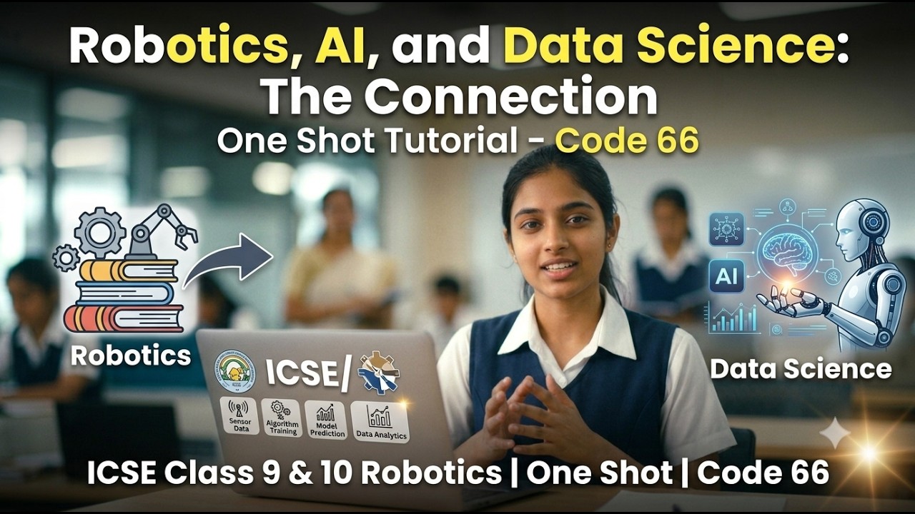 Robotics, AI, and Data Science: The Connection | ICSE Class 9 & 10 Robotics | One Shot | Code 66