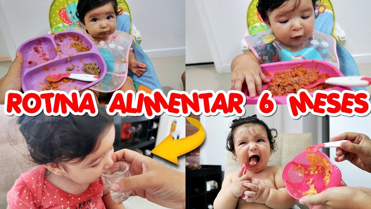 O QUE beb&ecirc; COME EM UM DIA - ROTINA ALIMENTAR BEB&Ecirc; 6 MESES | Ju Tom&eacute;