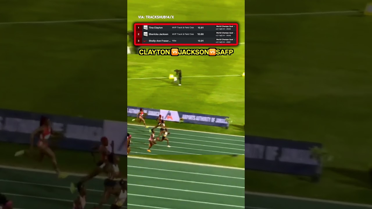 Tina Clayton, Shericka Jackson and Shelly-Ann Fraser-Pryce FLYING in 100m final! 🔥