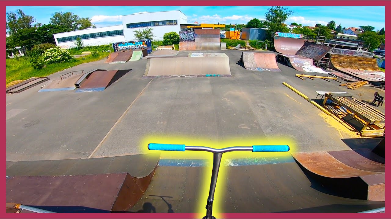 GERMANY'S BIGGEST OUTDOOR SKATEPARK ON SCOOTER!