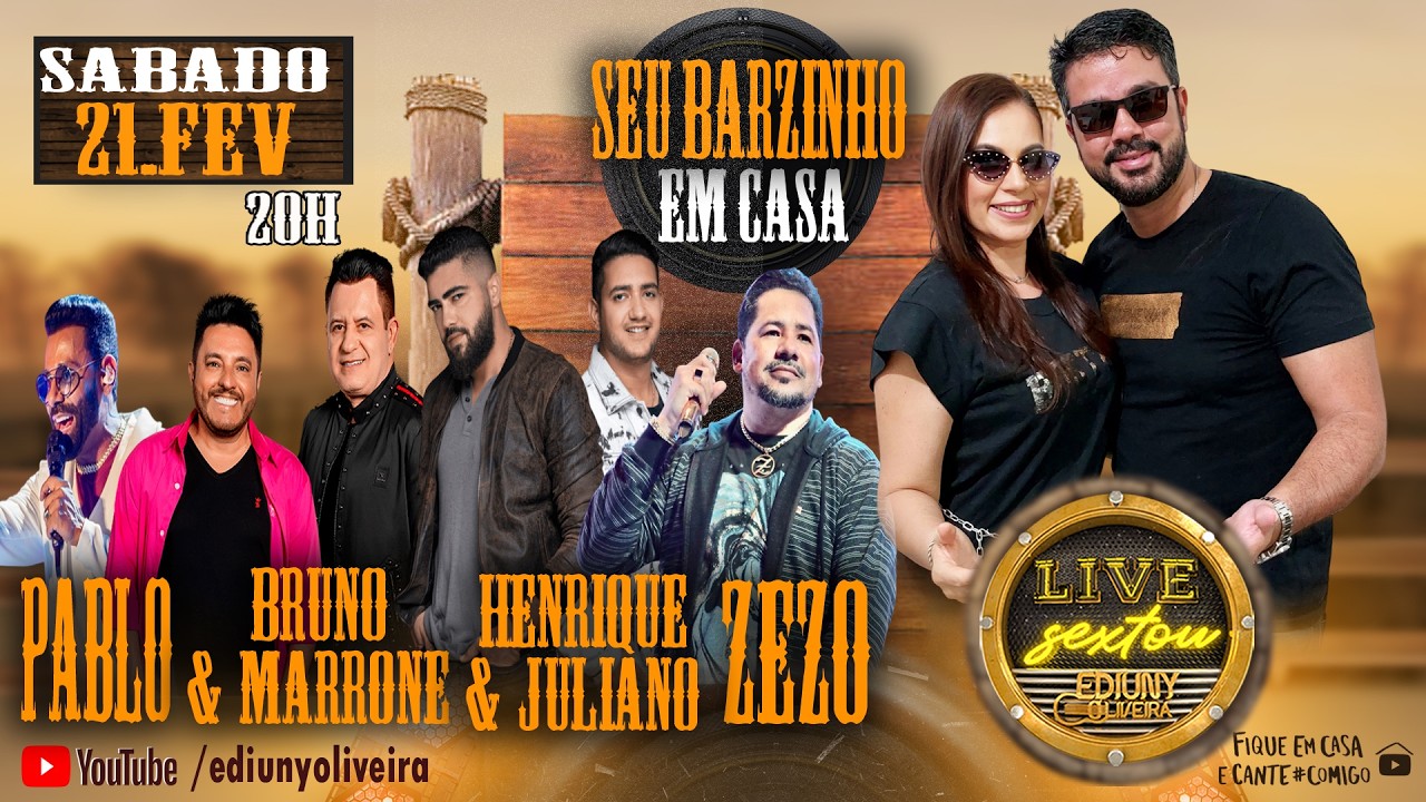 Live Sábadou  - Ediuny Oliveira e leilane - Especial  - Pablo, Henrique e Juliano, Nstanzinho Lima