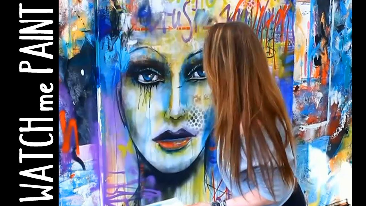 Abstract  art painting - Speedpainting Portrait in street-art style by zAcheR-fineT