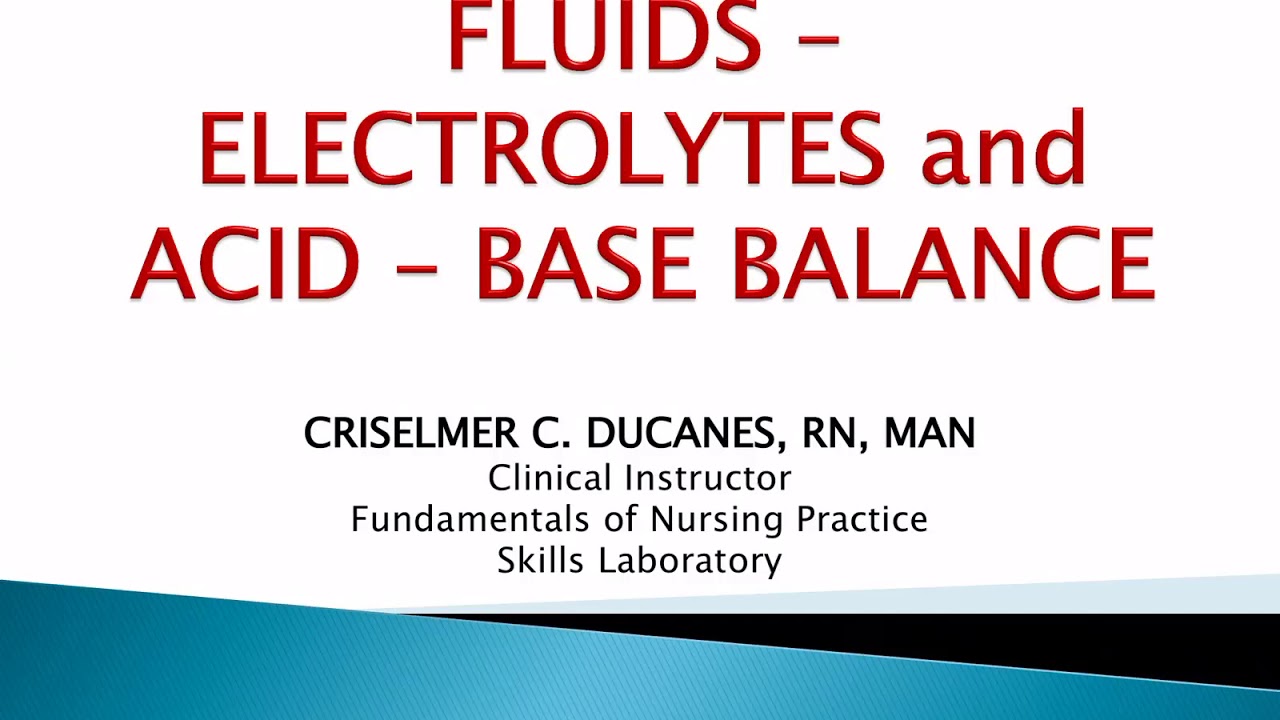 FUNDA RLE: Fluids & Electrolytes and Acid-base Balance