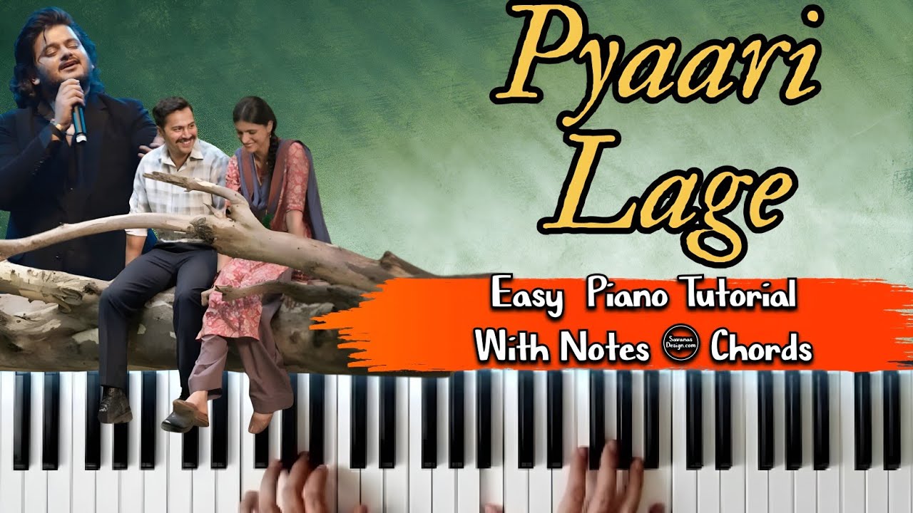 pyaari Lage |  piano Tutorial with Notes& chords| Border2| Vishal Mishra| varun Dhawan 